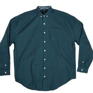 New Look Men's Long Sleeve Button Down Shirt Size S Green